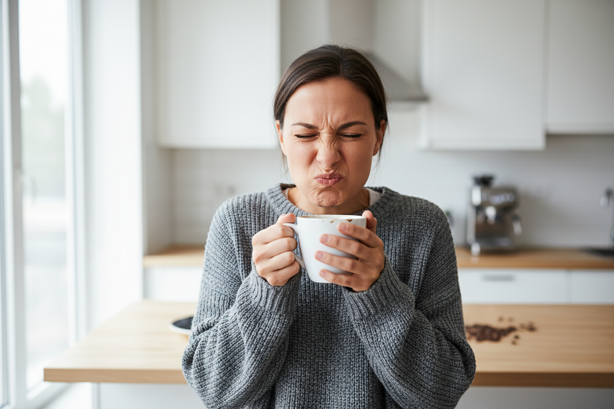 your coffee tastes bitter