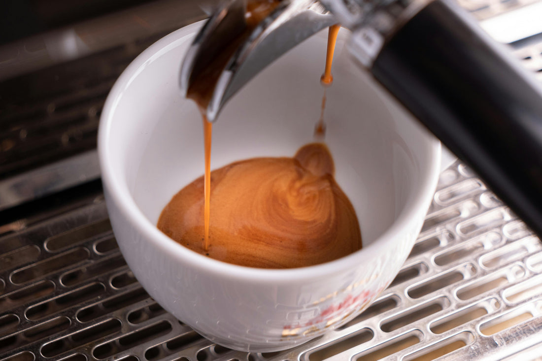 freshly brewed espresso shot