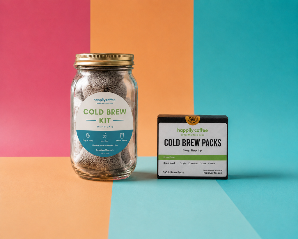 Cold Brew Coffee Kit | 3 Cold Brew Pouches + Jar