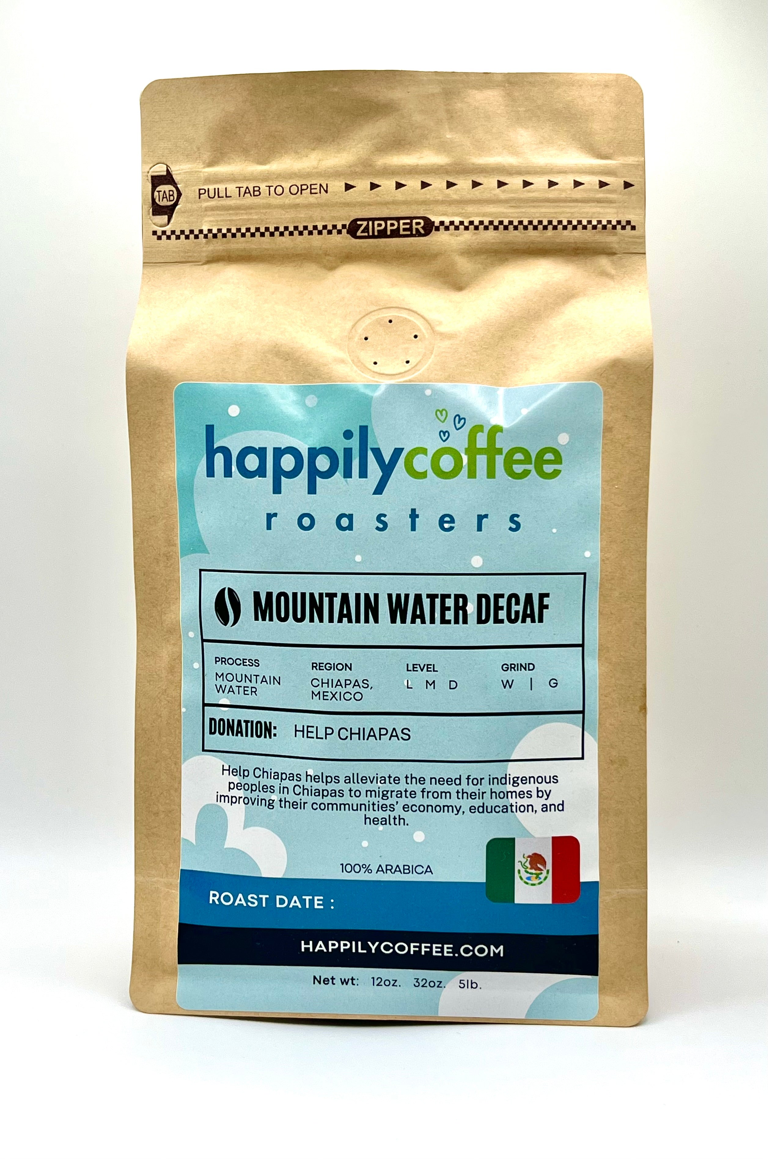 Chiapas, Mexico Decaf Single-Origin Specialty Coffee | Mountain Water Process