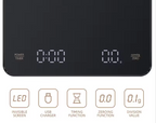 Rechargeable Smart LED Coffee Scale with Timer