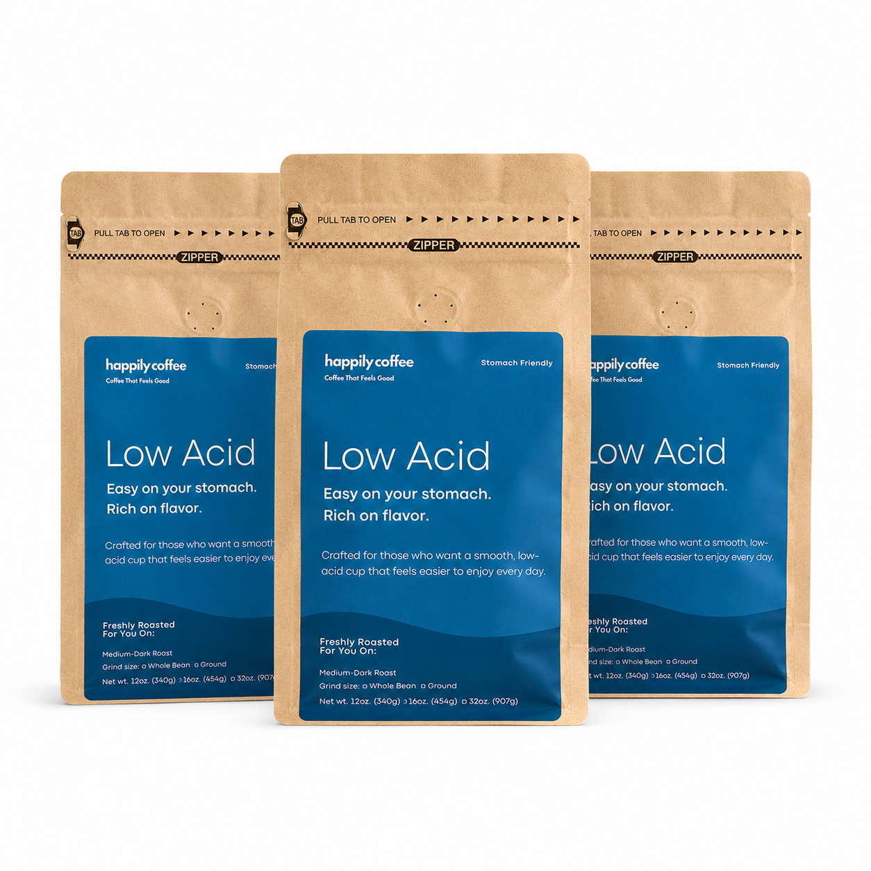 Low Acid Stomach-Friendly Coffee 12oz.